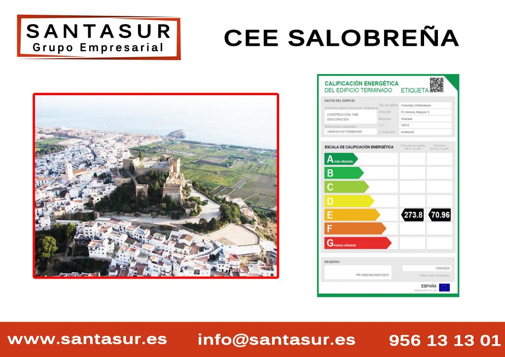 Certificado Energético salobreña Granada al Mejor Precio